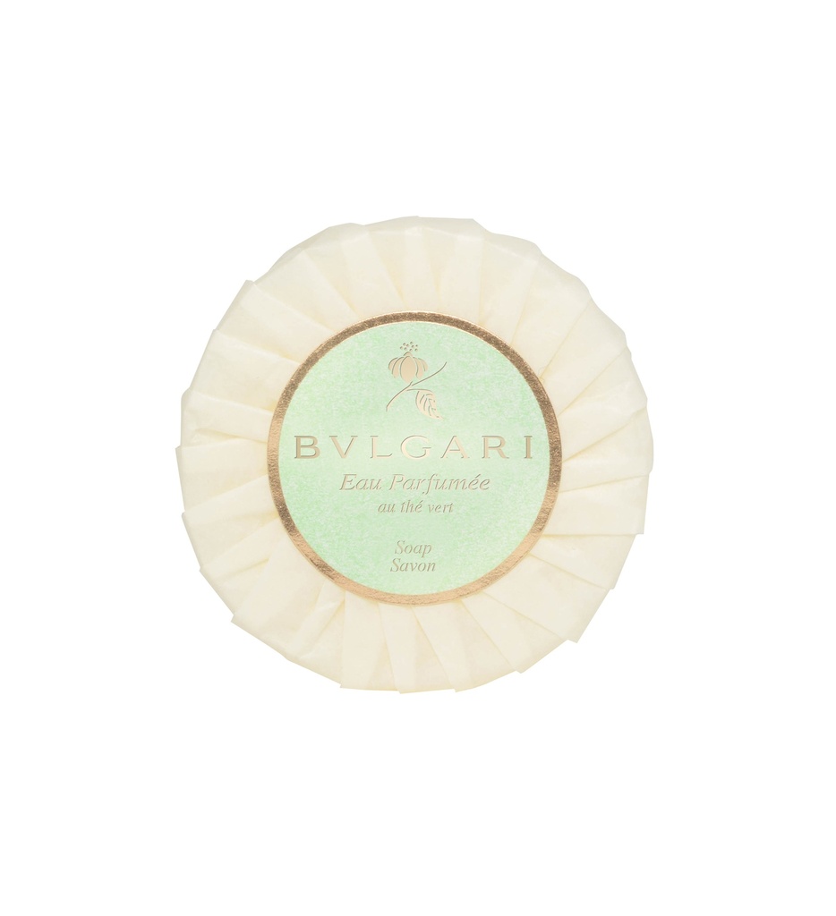 [42198] Bulgari Green Tea Round Milled Pleated Soap (50g)