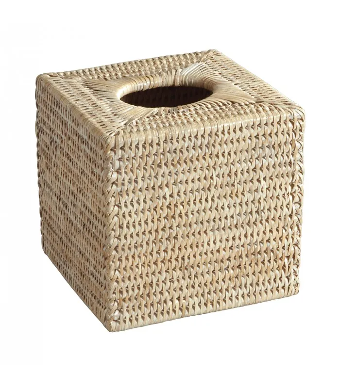 Rattan Square Tissue Box